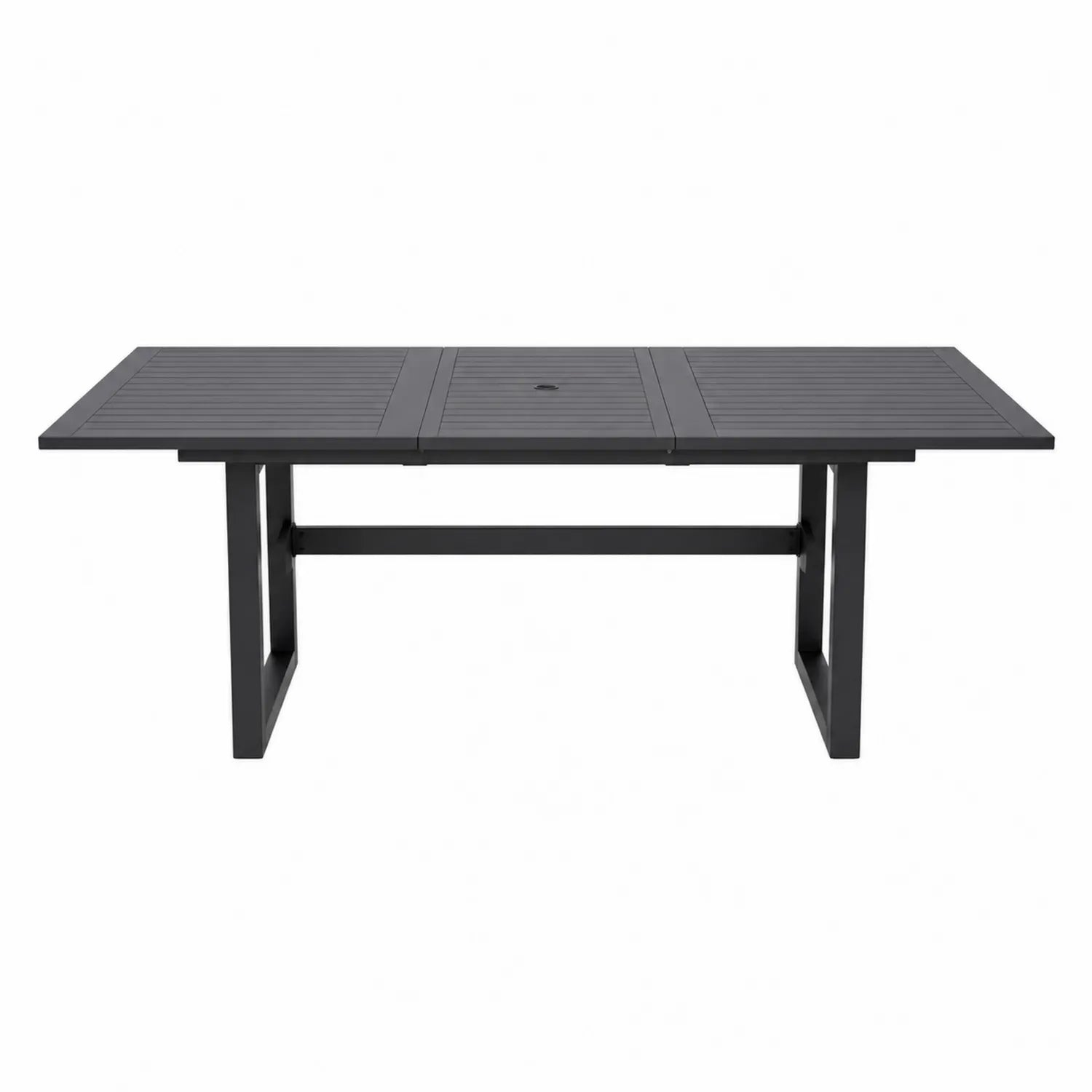 Gartentisch Aluminium Dunkelgrau Ausziehbar