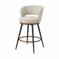 Barhocker Metall Beige/Schwarz 100cm