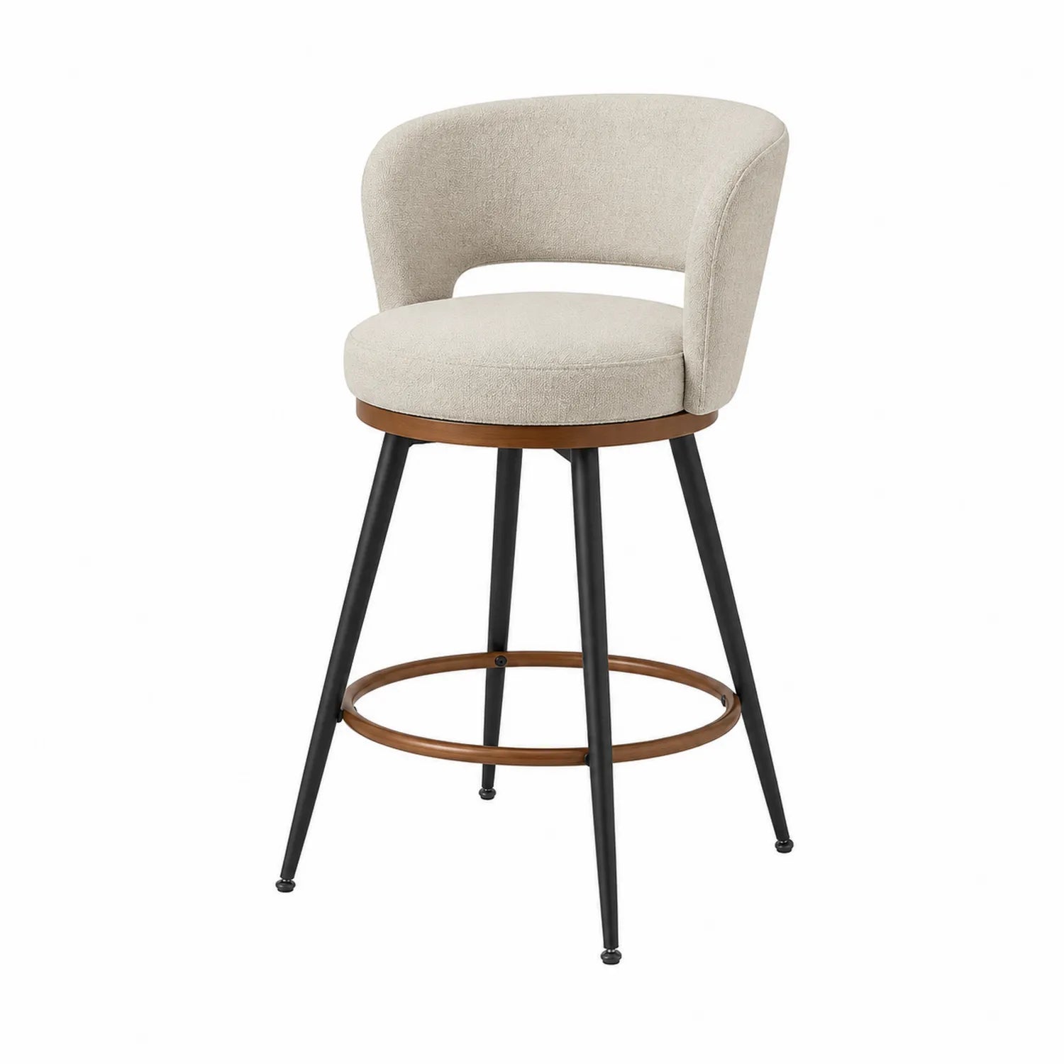 Barhocker Metall Beige/Schwarz 100cm