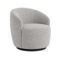 Drehbarer Sessel aus Bouclé-Stoff Grau Ø 75 cm